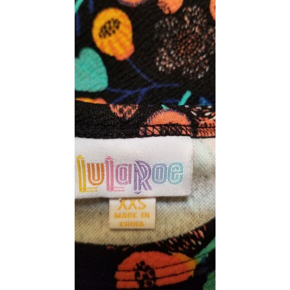 NWOT -LuLaRoe Multicolor Floral Dress Career High/Low Hem Round Neck Size XXS - Picture 5 of 7